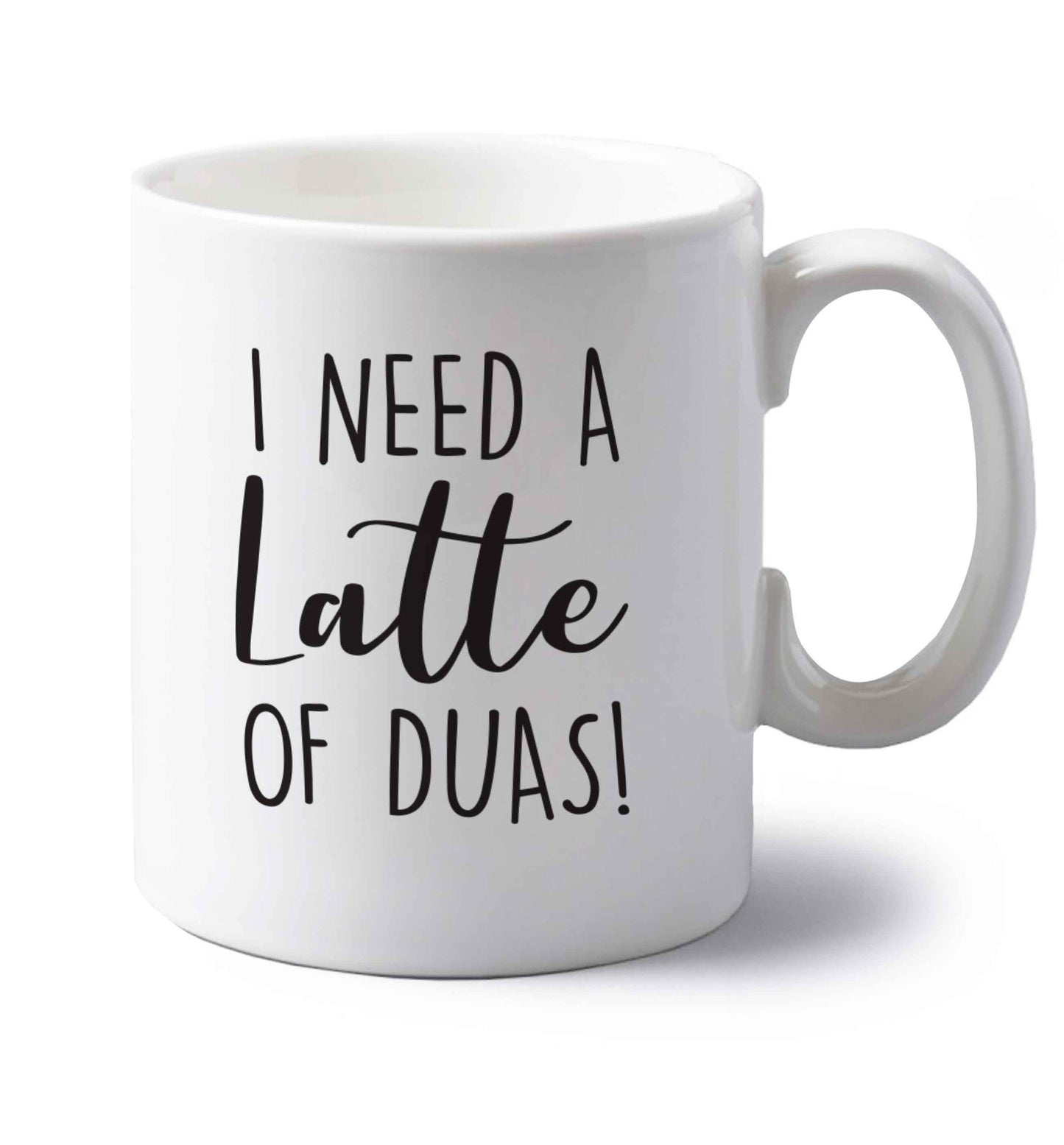 I need a latte duas left handed white ceramic mug
