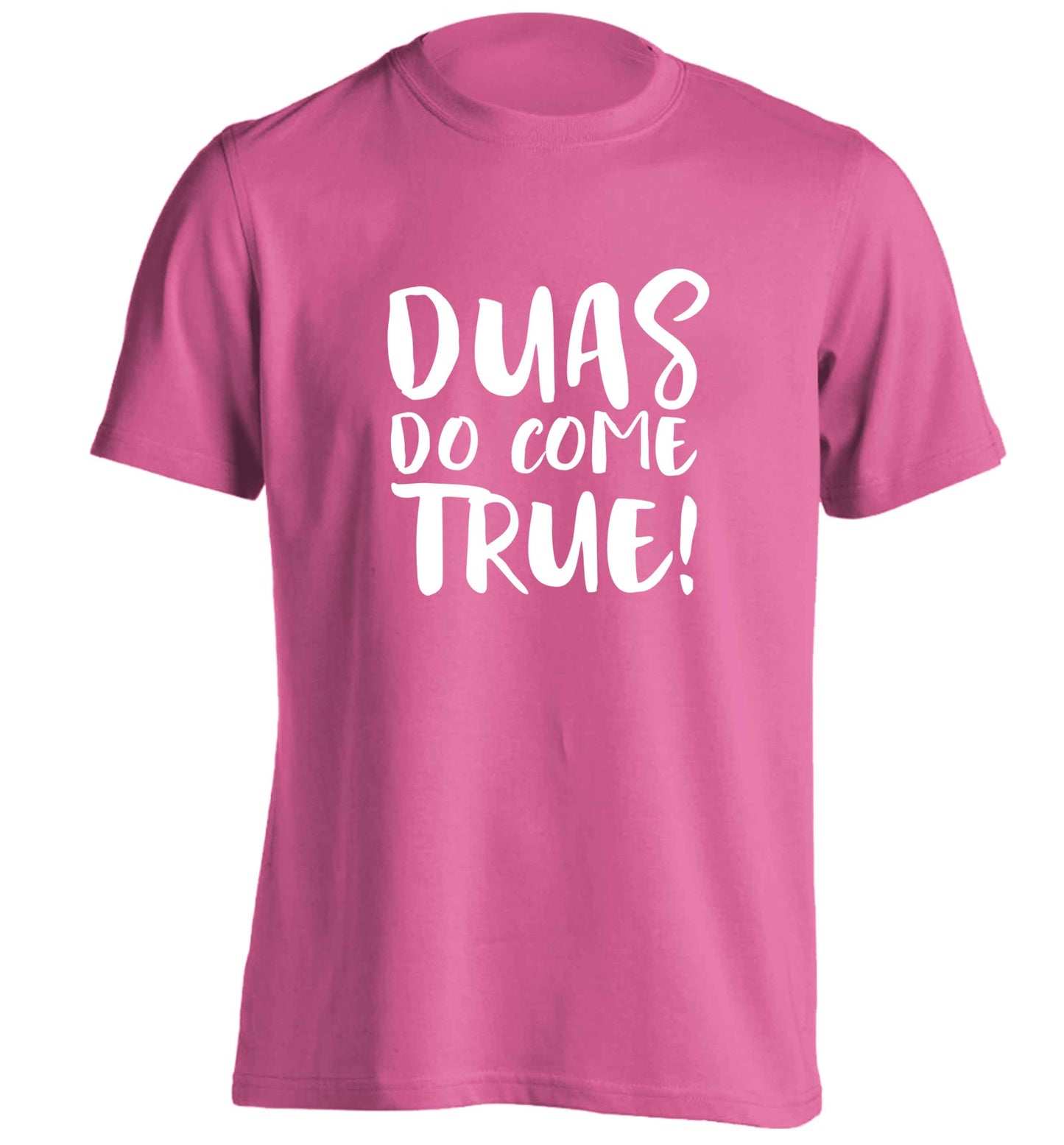 Duas do come true adults unisex pink Tshirt 2XL