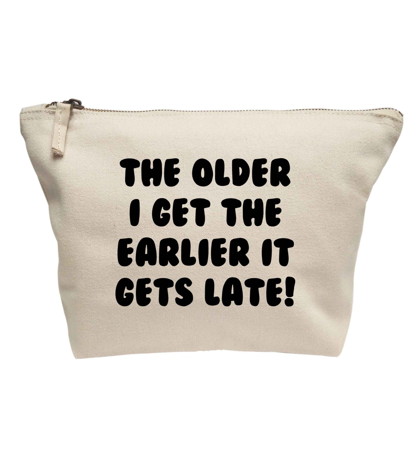 The older I get the earlier it gets late! | makeup / wash bag