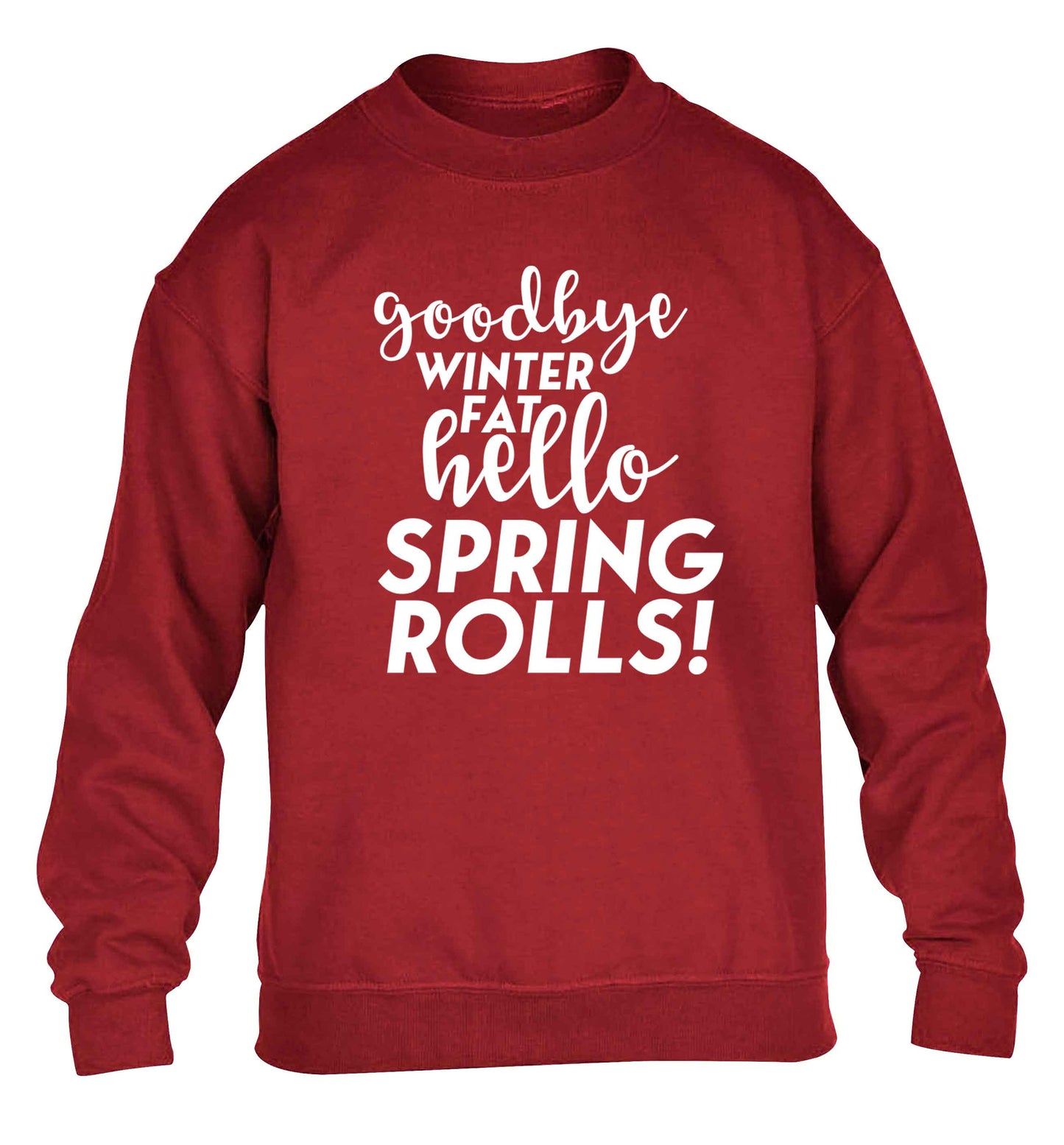 Goodbye winter fat hello spring rolls children's grey sweater 12-13 Years