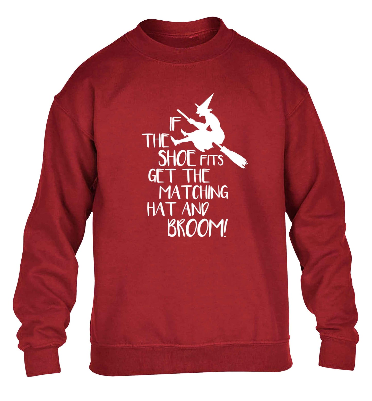 If the shoe fits get the matching hat and broom children's grey sweater 12-13 Years