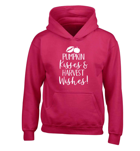 Pumpkin Kisses Harvest children's pink hoodie 12-13 Years