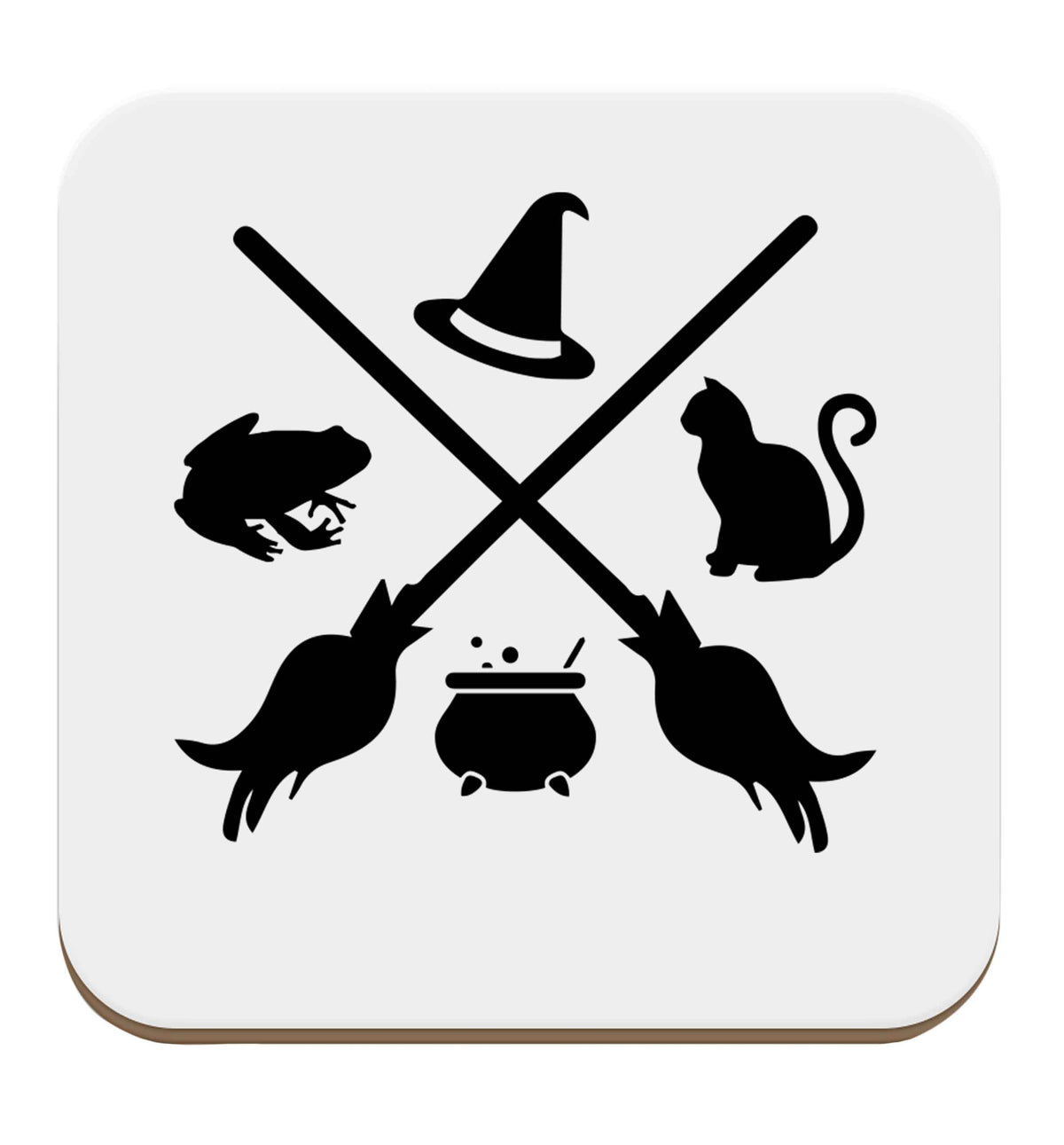 Witch symbol set of four coasters