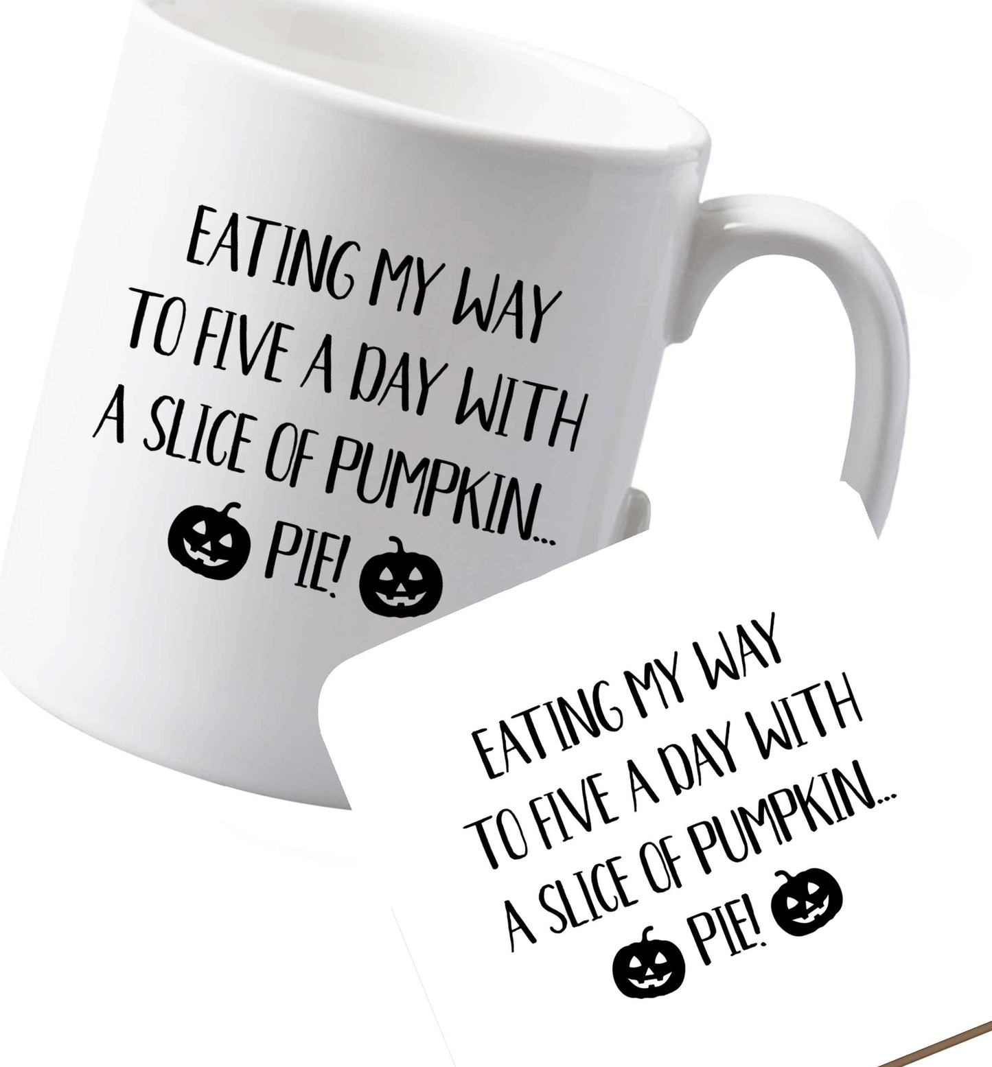 10 oz Ceramic mug and coaster Favourite Type Pan Pancake both sides