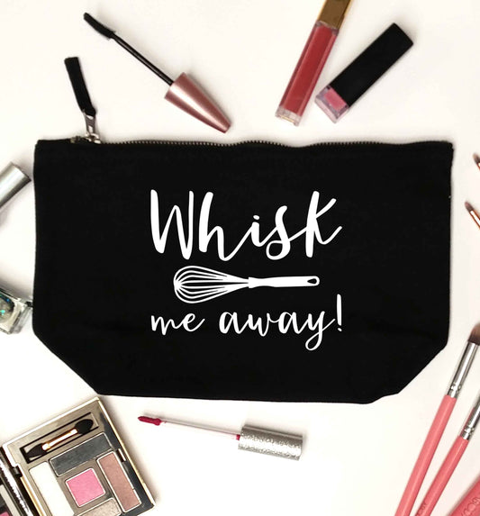 Whisk me away black makeup bag