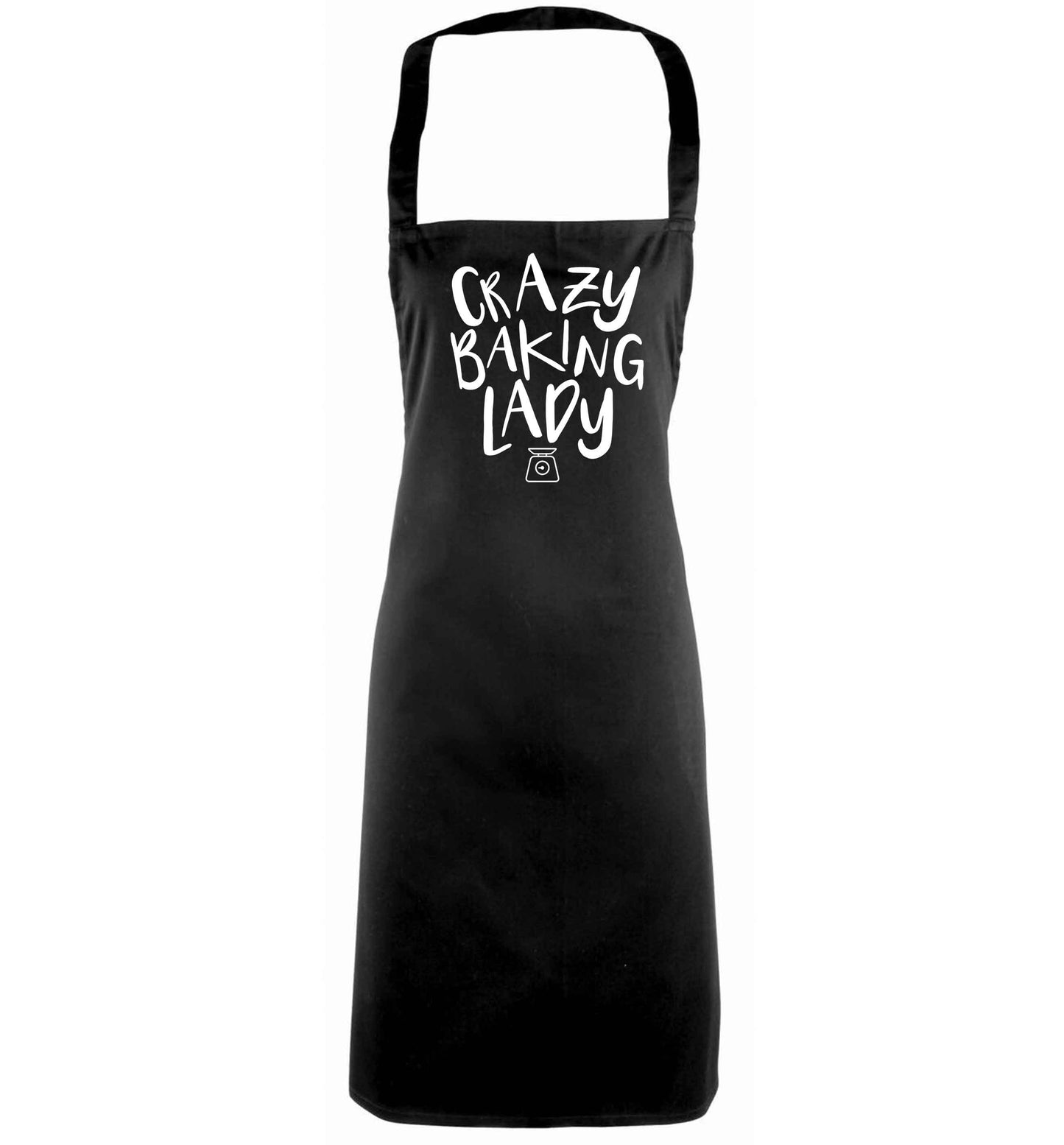 Crazy baking lady black apron