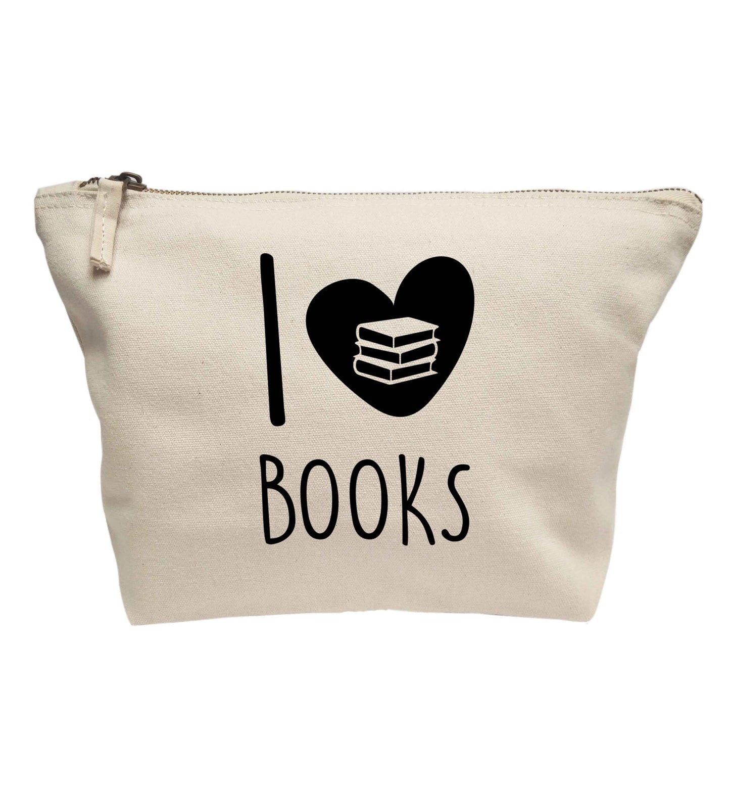 I love books | makeup / wash bag