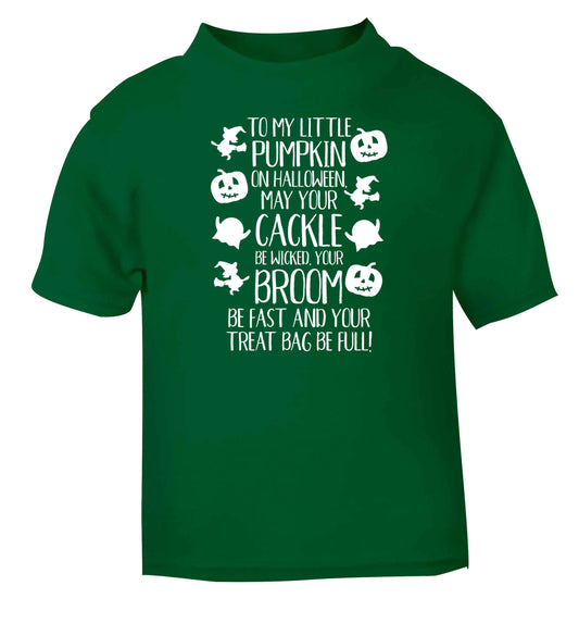To my Little Pumpkin green baby toddler Tshirt 2 Years