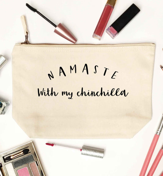 Namaste with my chinchilla natural makeup bag