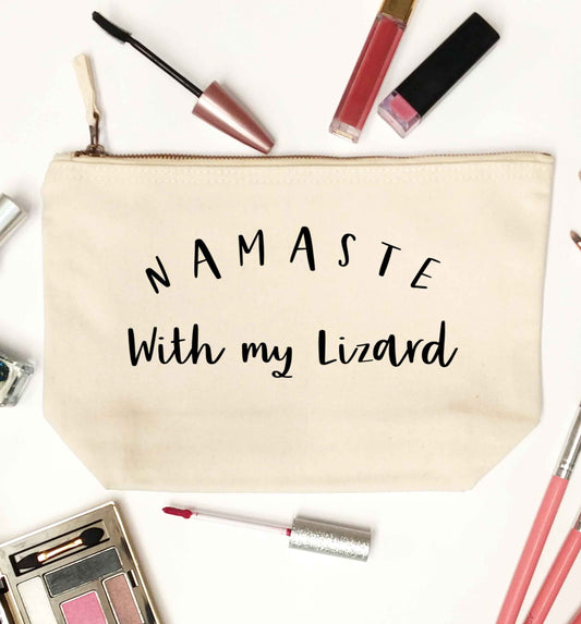 Namaste with my lizard natural makeup bag