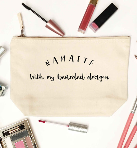 Namaste with my bearded dragon natural makeup bag