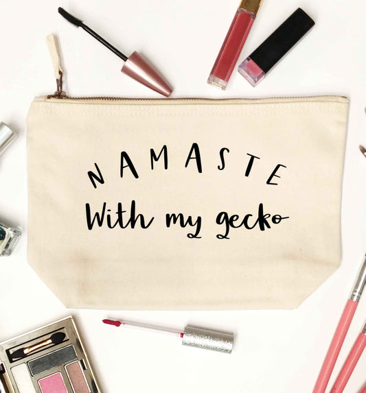 Namaste with my gecko natural makeup bag