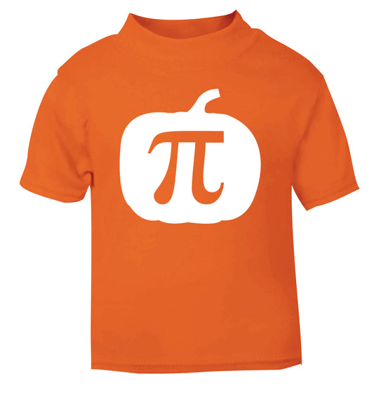 Pumpkin Pi orange Baby Toddler Tshirt 2 Years