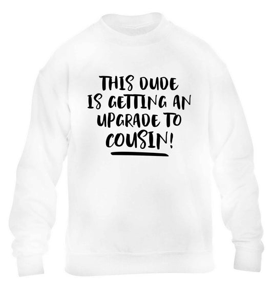 This dude is getting an upgrade to cousin! children's white sweater 12-13 Years