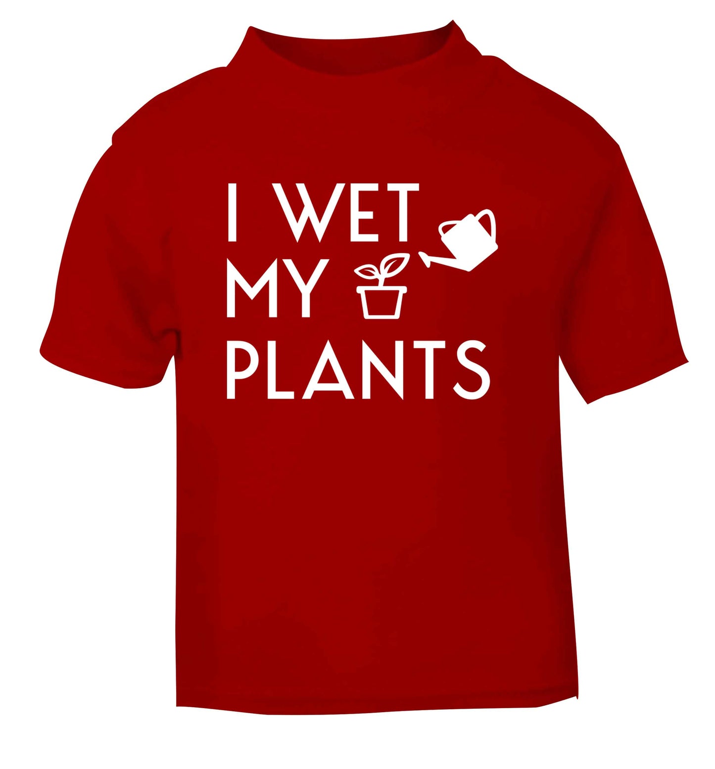 I wet my plants red Baby Toddler Tshirt 2 Years