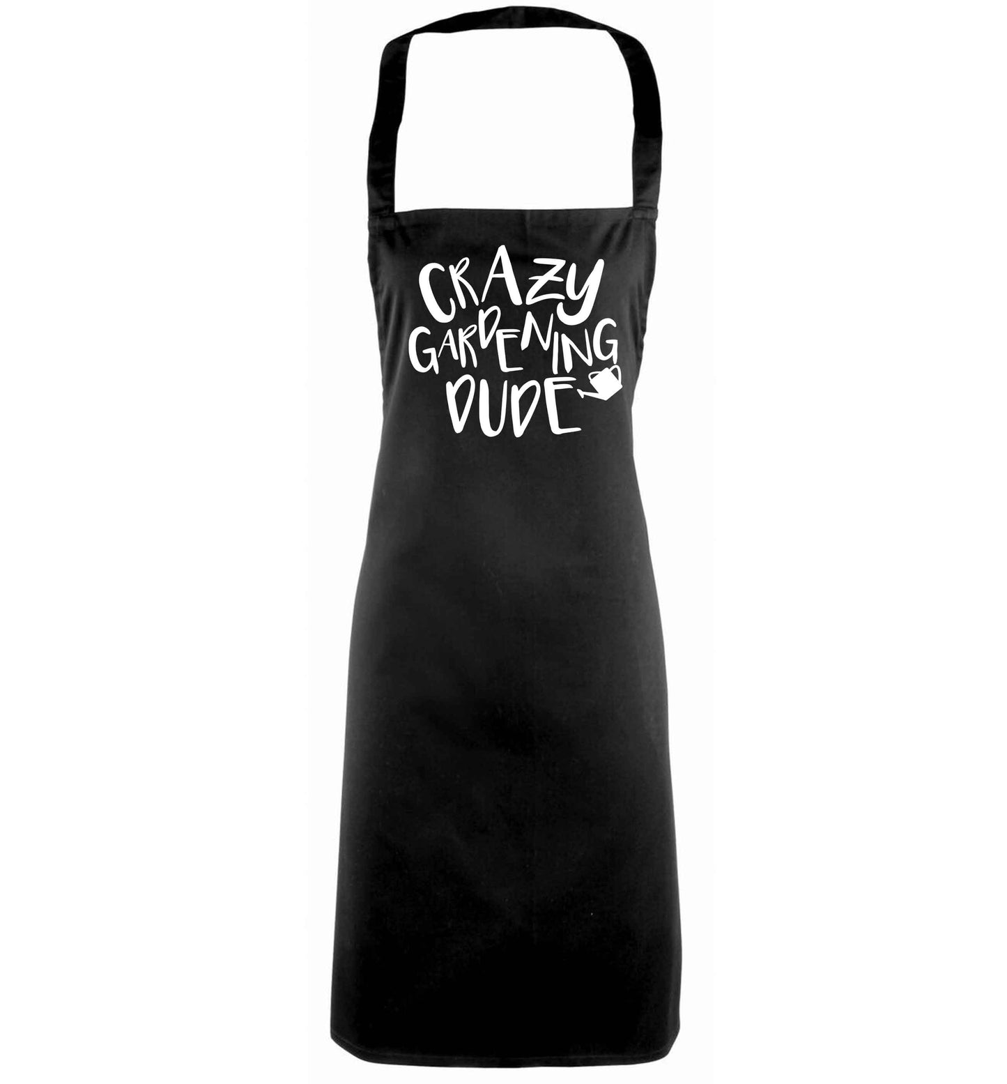 Crazy gardening dude black apron
