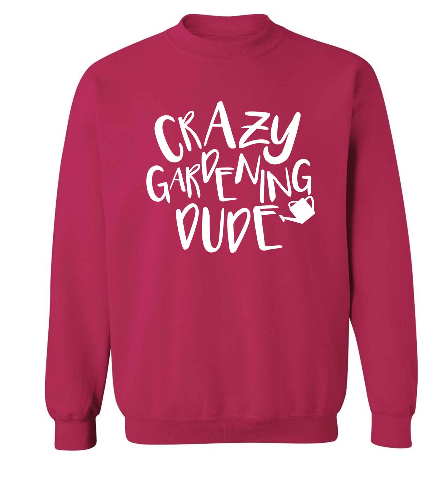 Crazy gardening dude Adult's unisex pink Sweater 2XL