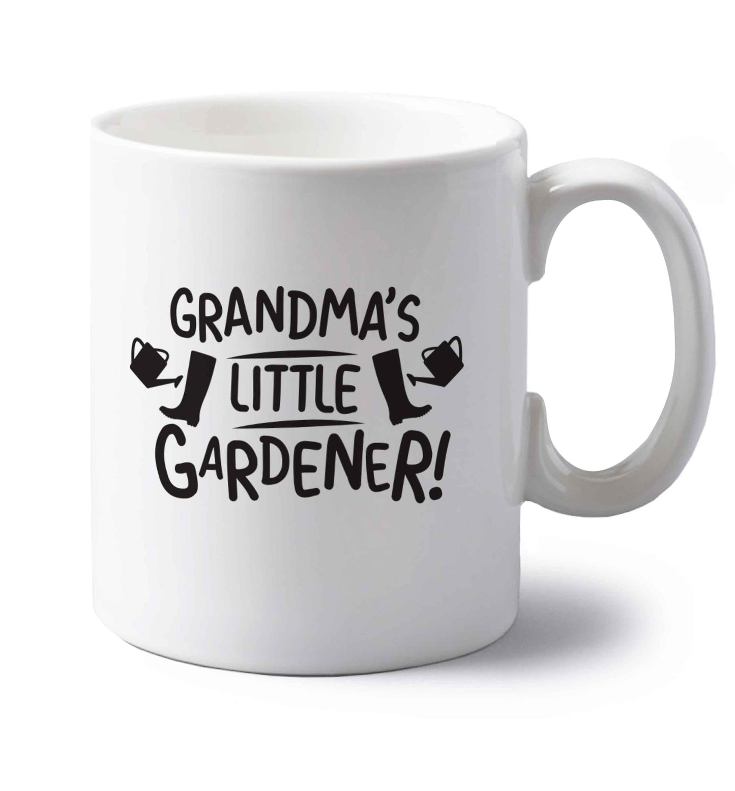Grandma's little gardener left handed white ceramic mug