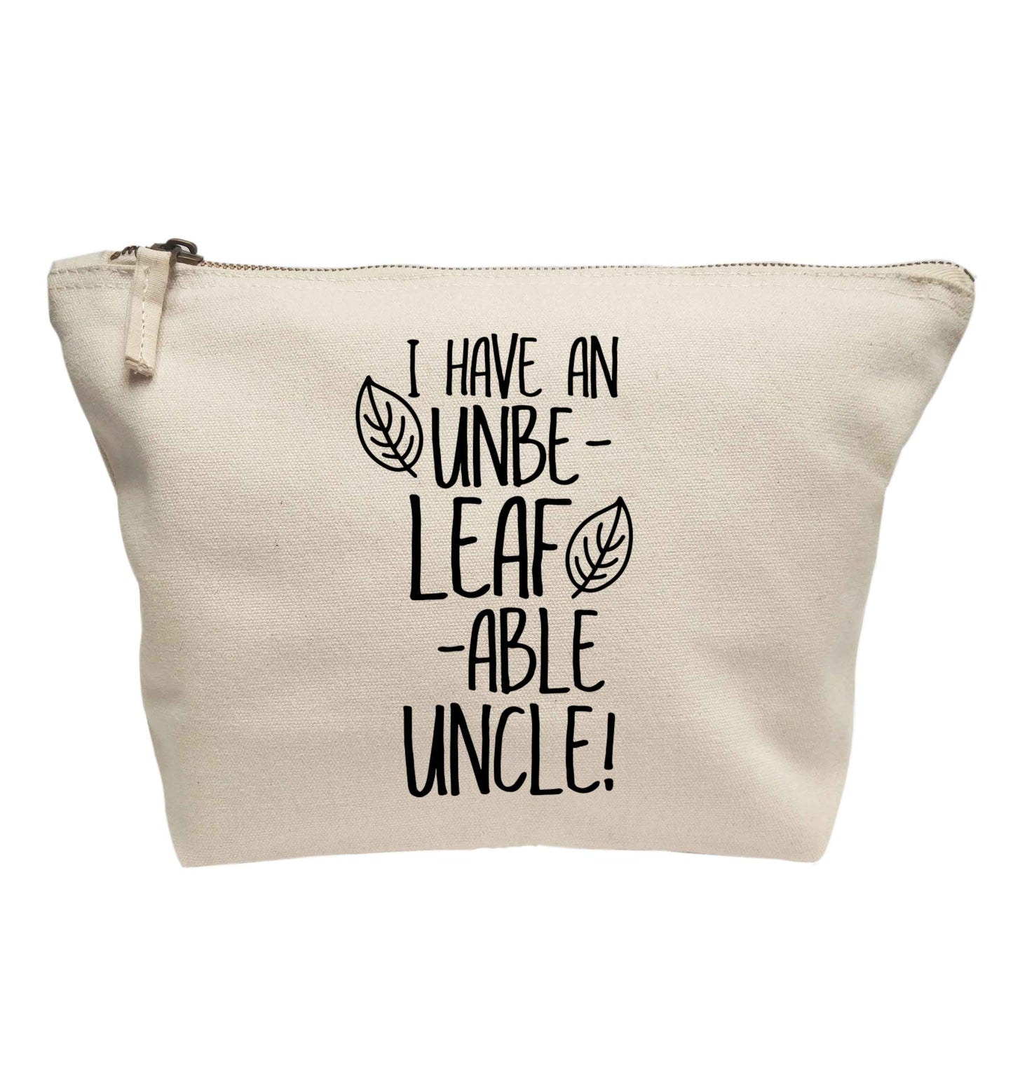 I have an unbe-leaf-able uncle | makeup / wash bag