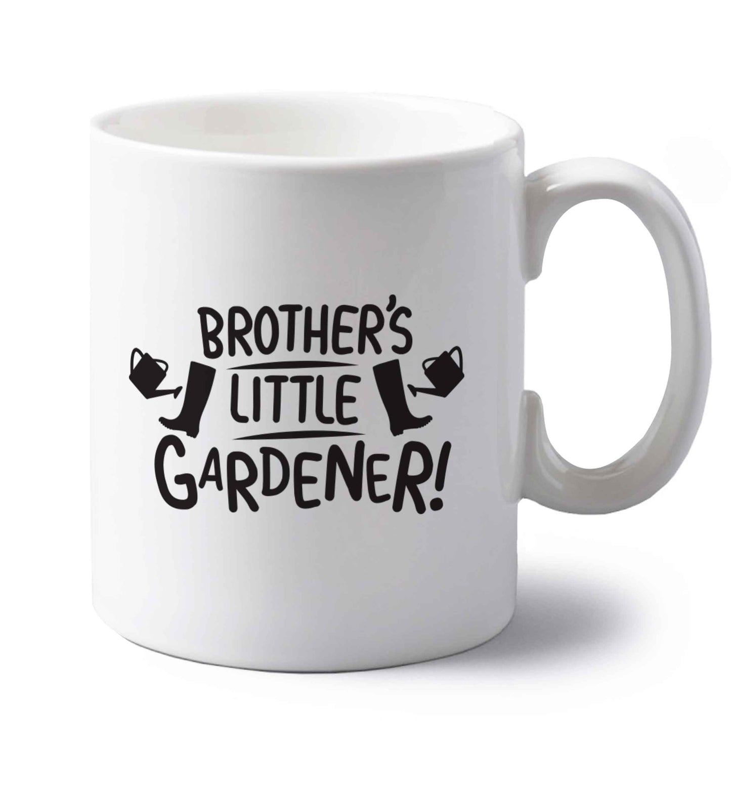 Brother's little gardener left handed white ceramic mug