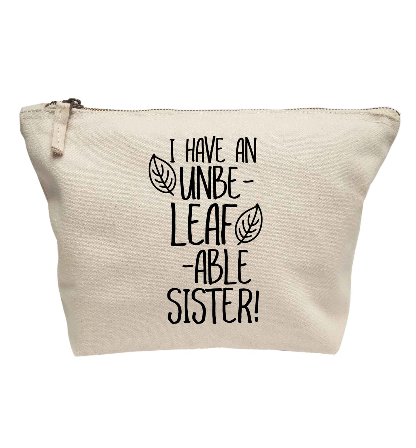 I have an unbe-leaf-able sister | makeup / wash bag