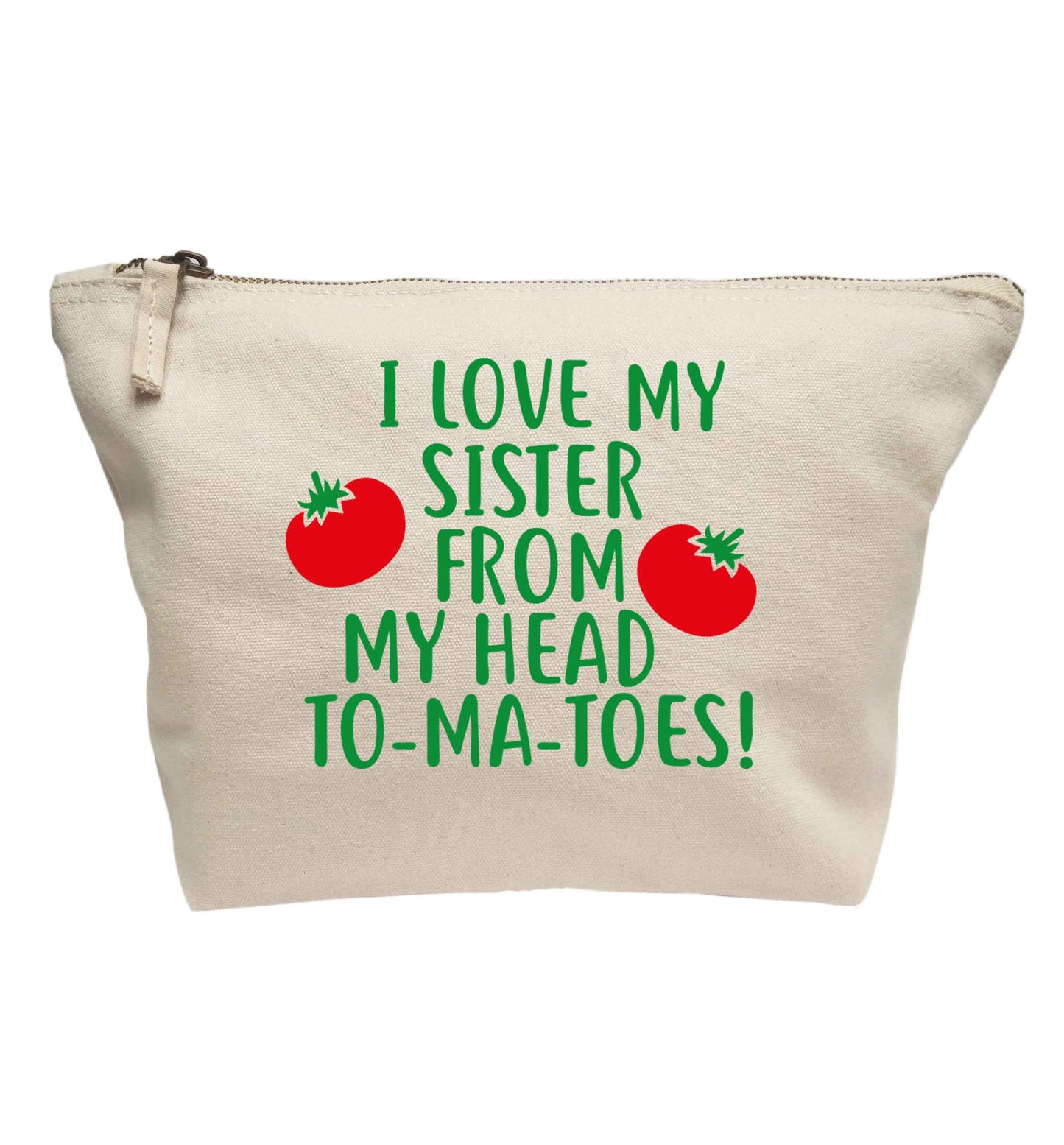 I love my sister from my head to-ma-toes | makeup / wash bag