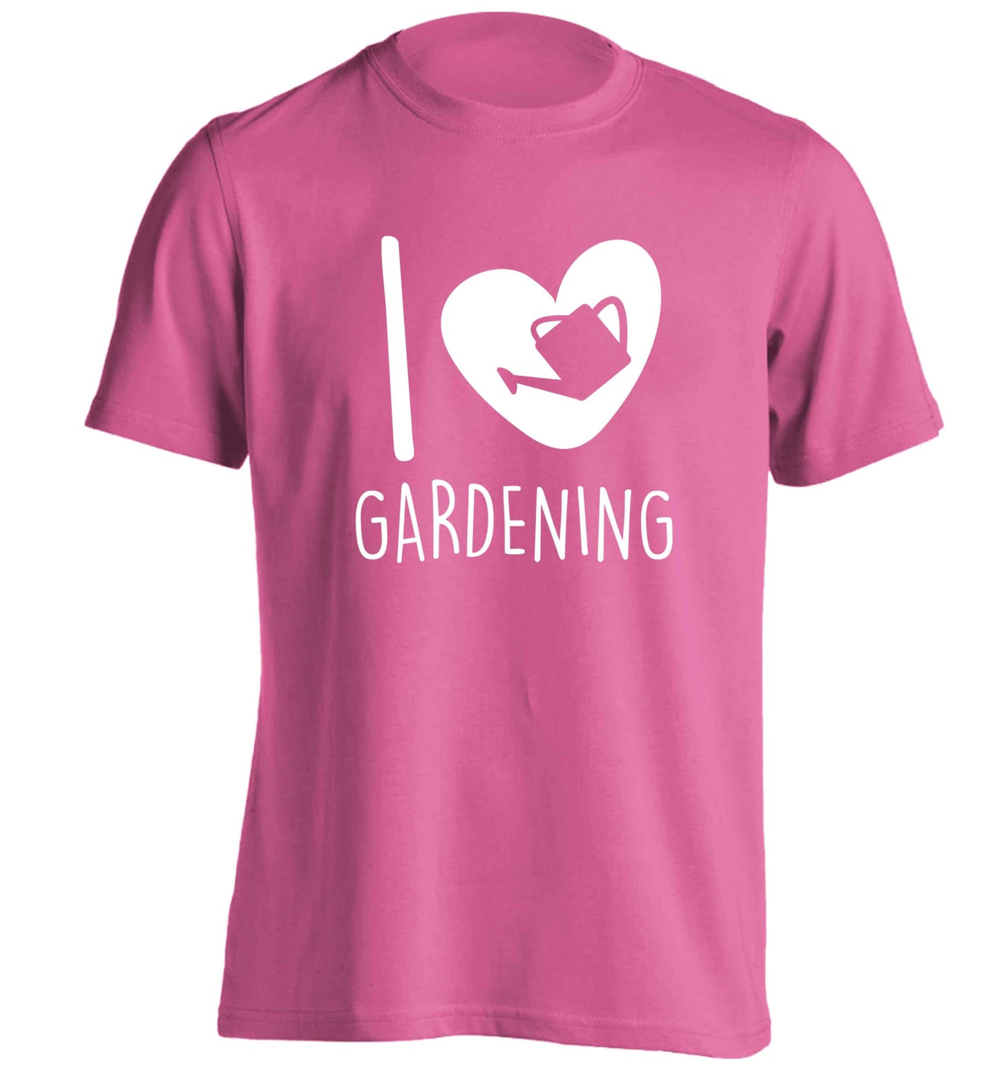 I love gardening adults unisex pink Tshirt 2XL