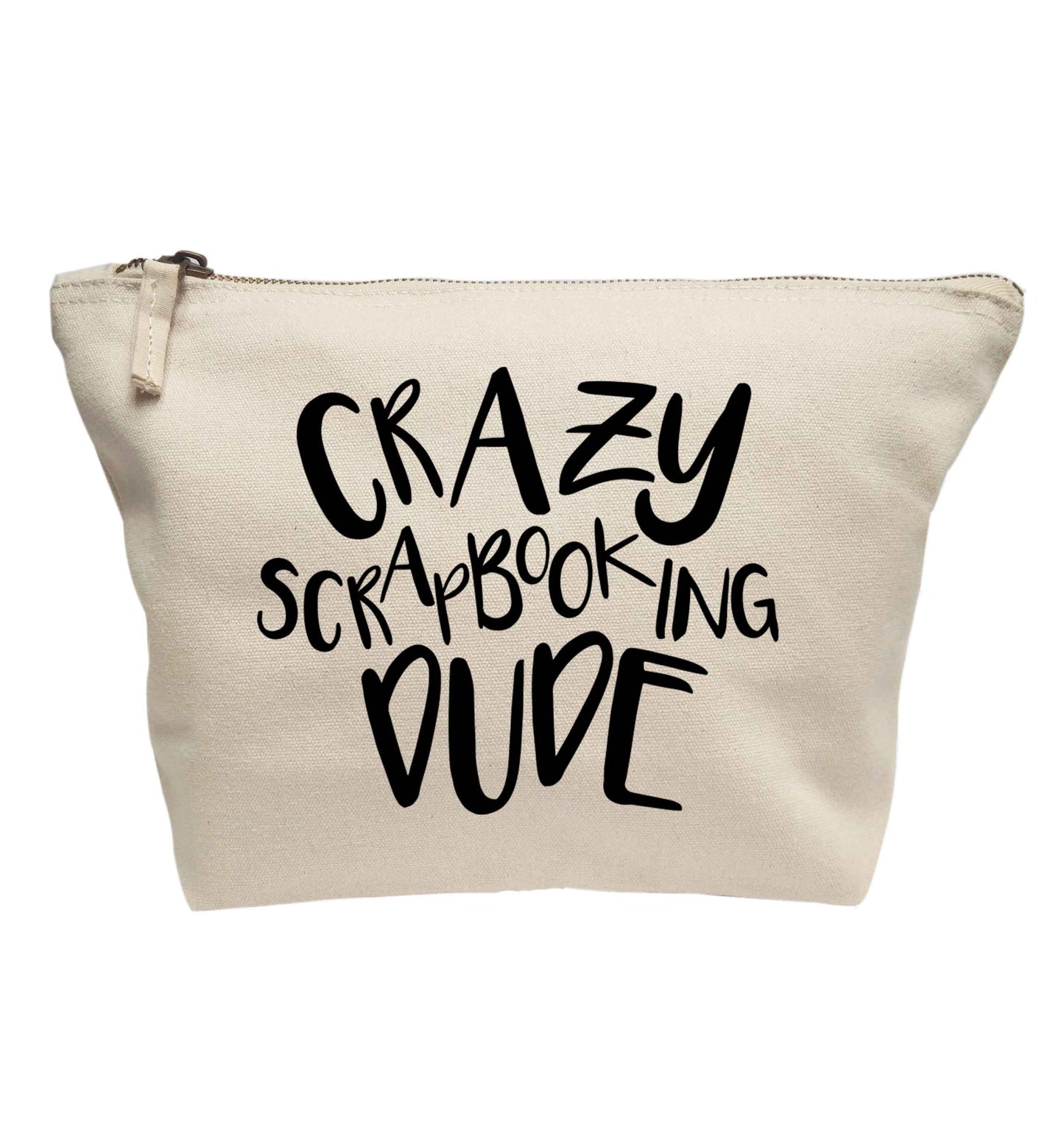 Crazy scrapbooking dude | makeup / wash bag