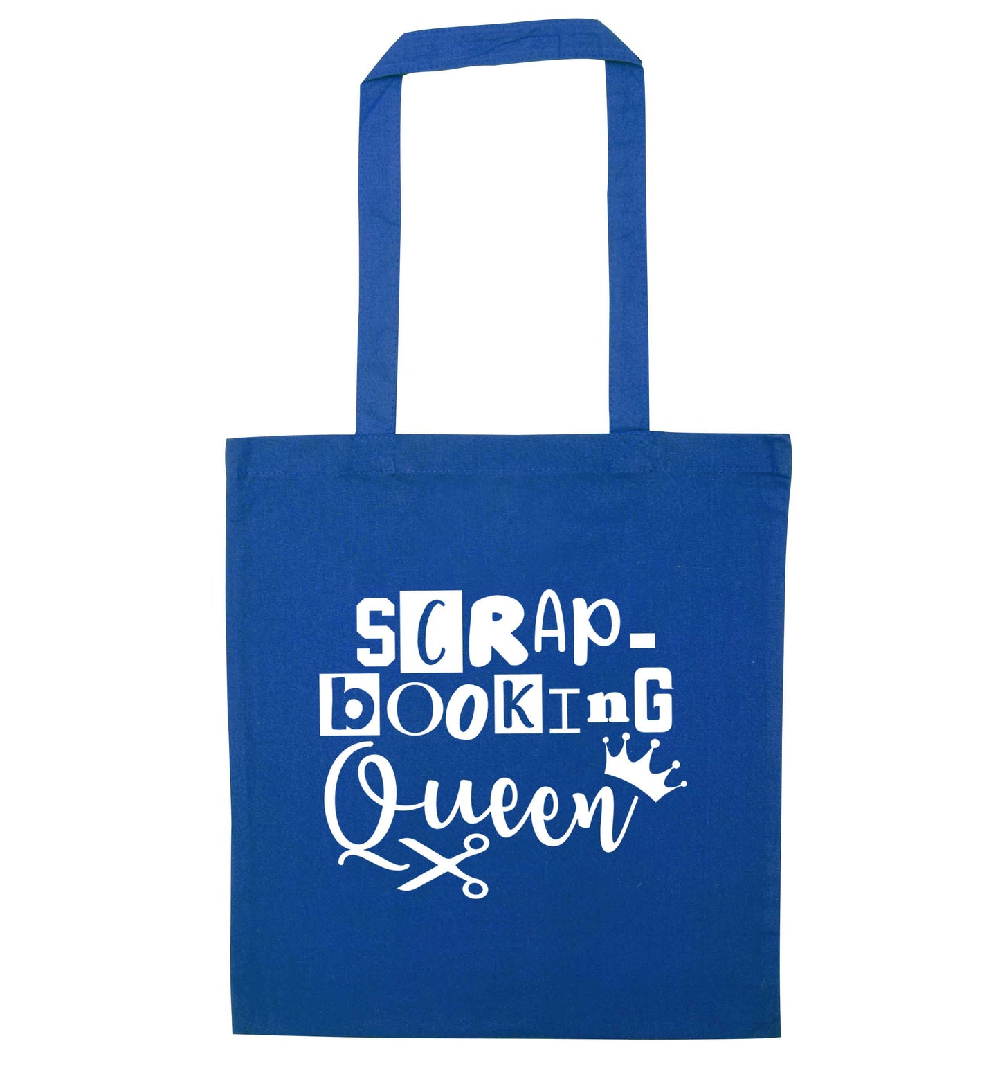 Scrapbooking Queen blue tote bag