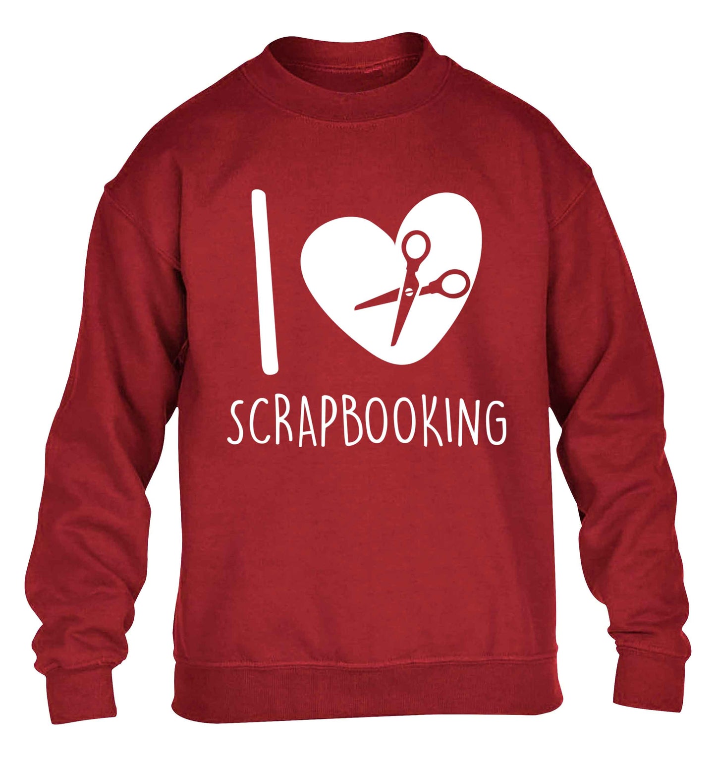 I love scrapbooking children's grey sweater 12-13 Years