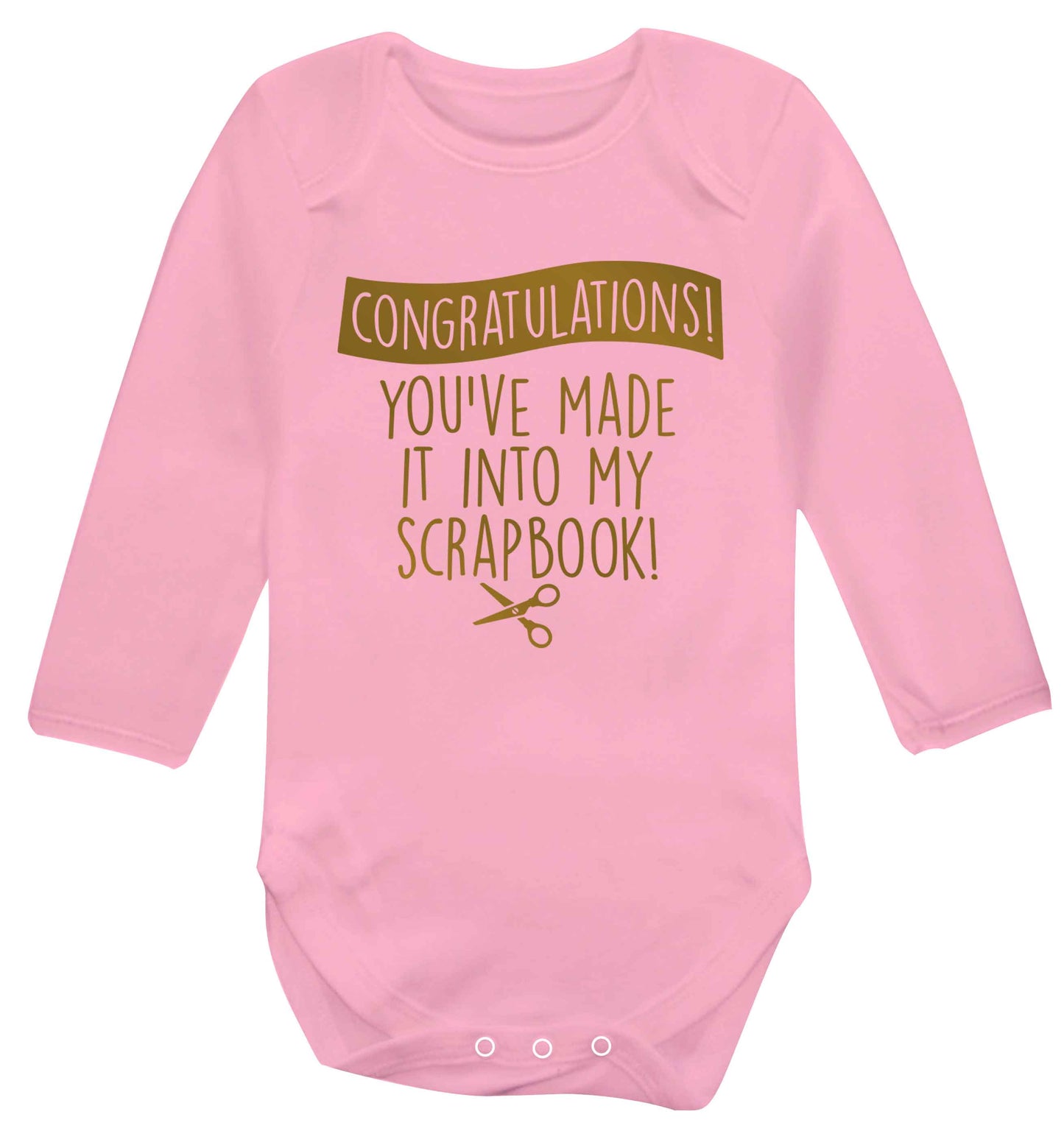 Congratulations you've made it into my scrapbook! Baby Vest long sleeved pale pink 6-12 months