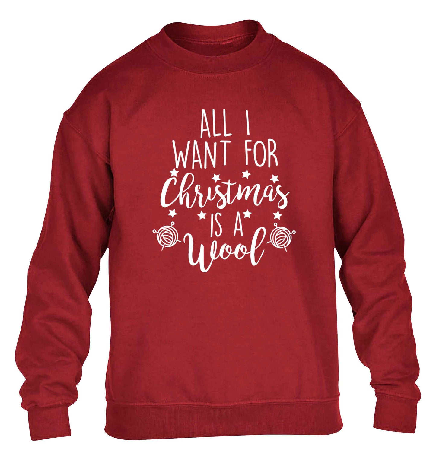 All I want for Christmas is wool! children's grey sweater 12-13 Years