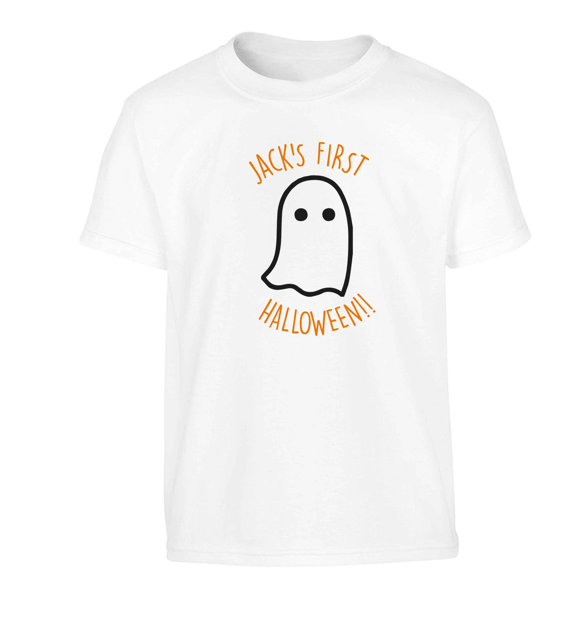 Personalised first halloween - ghost Children's white Tshirt 12-13 Years