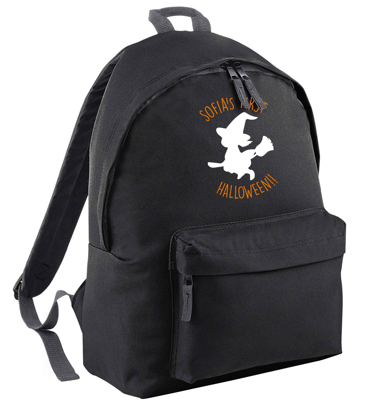 Personalised first halloween - Witch black adults backpack