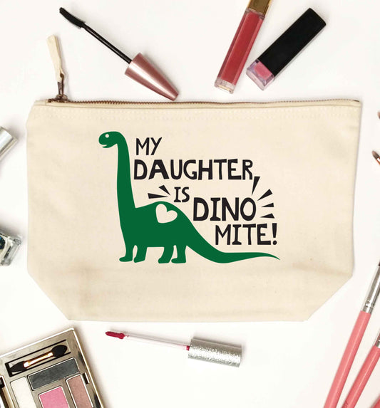 My daughter is dinomite! natural makeup bag