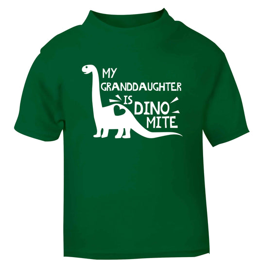 My granddaughter is dinomite! green Baby Toddler Tshirt 2 Years