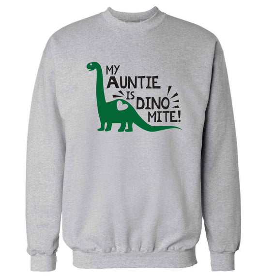 My auntie is dinomite! Adult's unisex grey Sweater 2XL