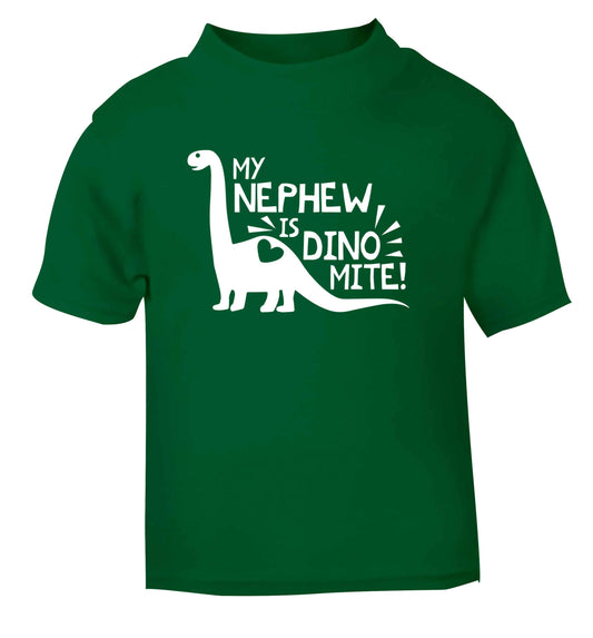 My nephew is dinomite! green Baby Toddler Tshirt 2 Years