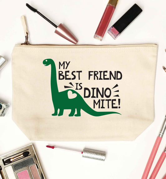My best friend is dinomite! natural makeup bag