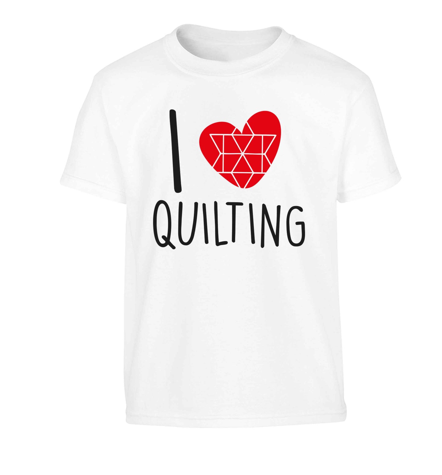 I love quilting Children's white Tshirt 12-13 Years