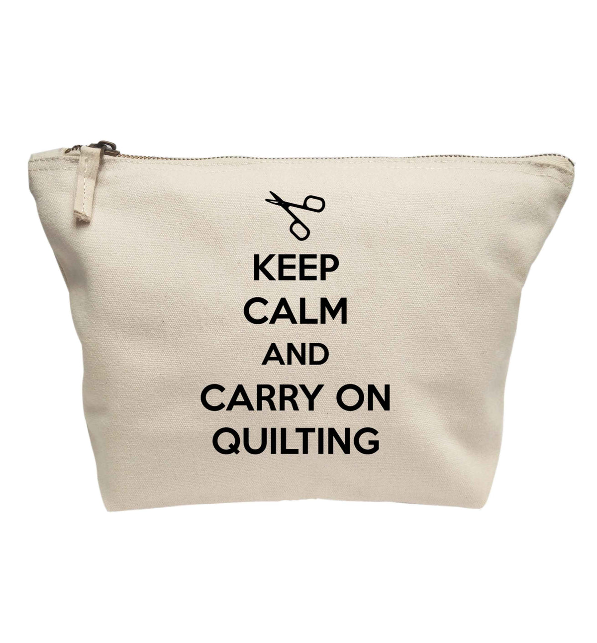 Keep calm and carry on quilting | makeup / wash bag