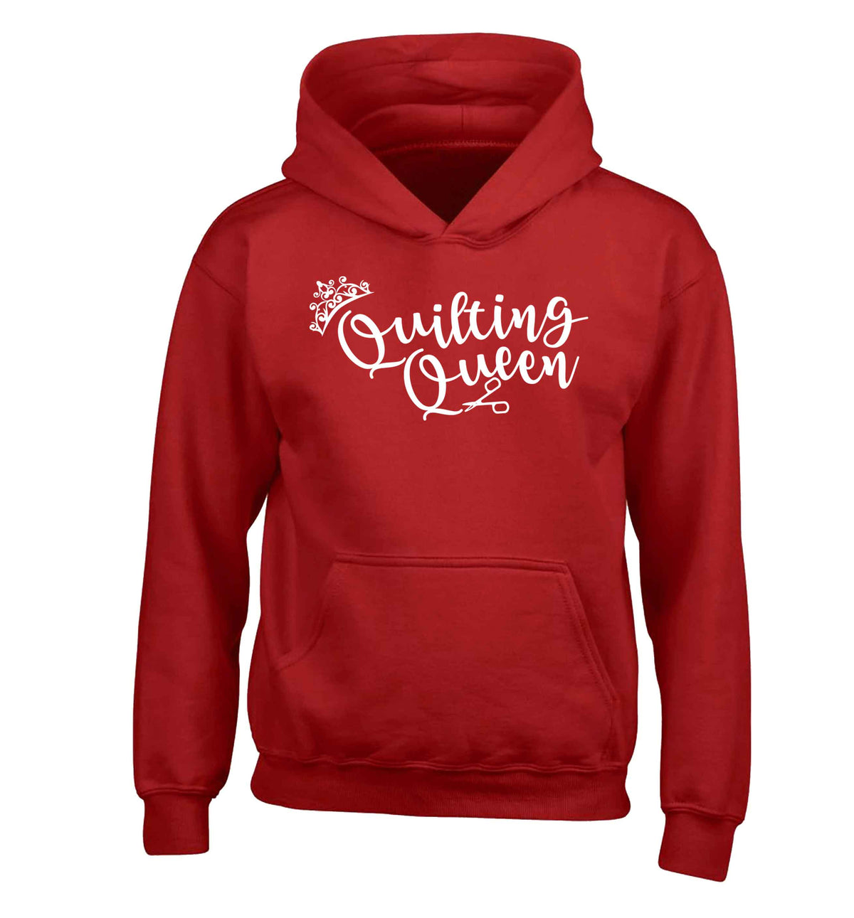 Quilting queen children's red hoodie 12-13 Years