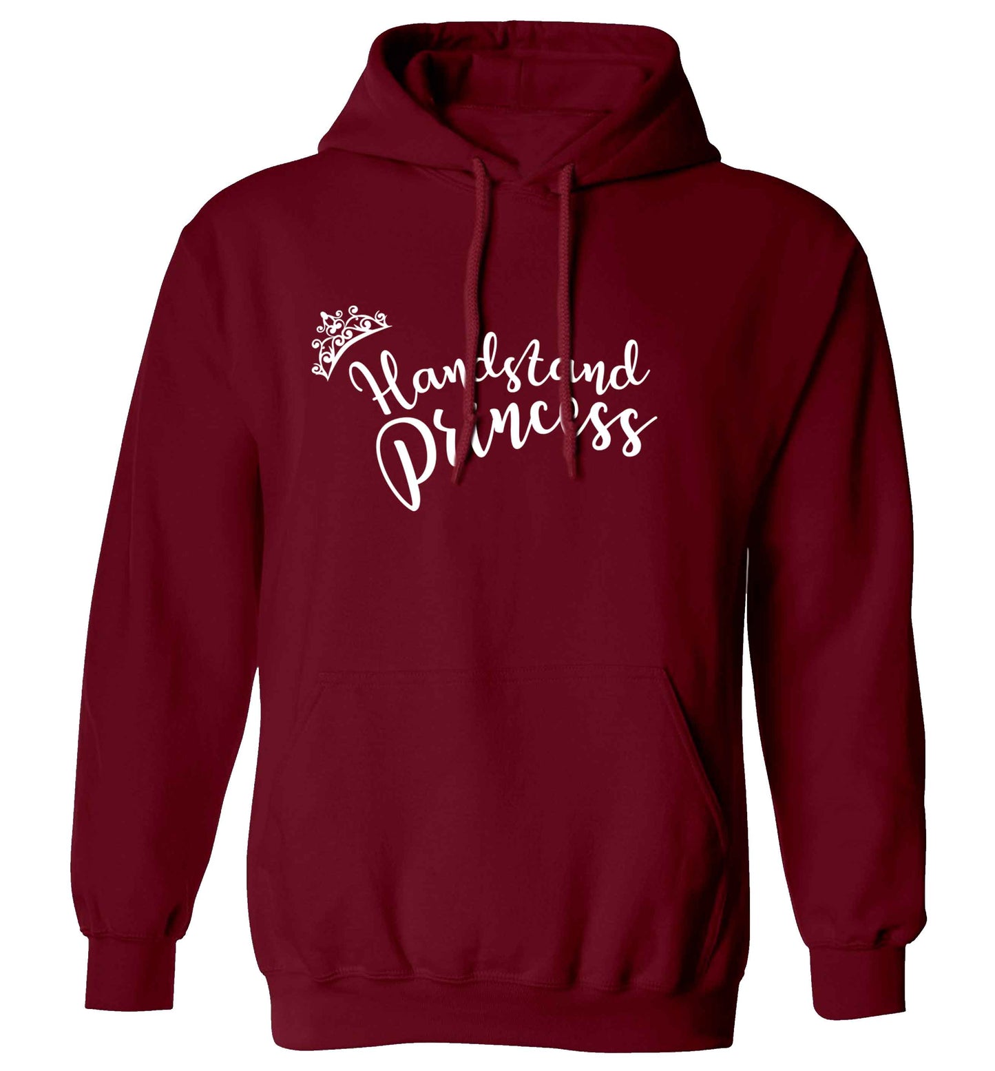Handstand princess adults unisex maroon hoodie 2XL