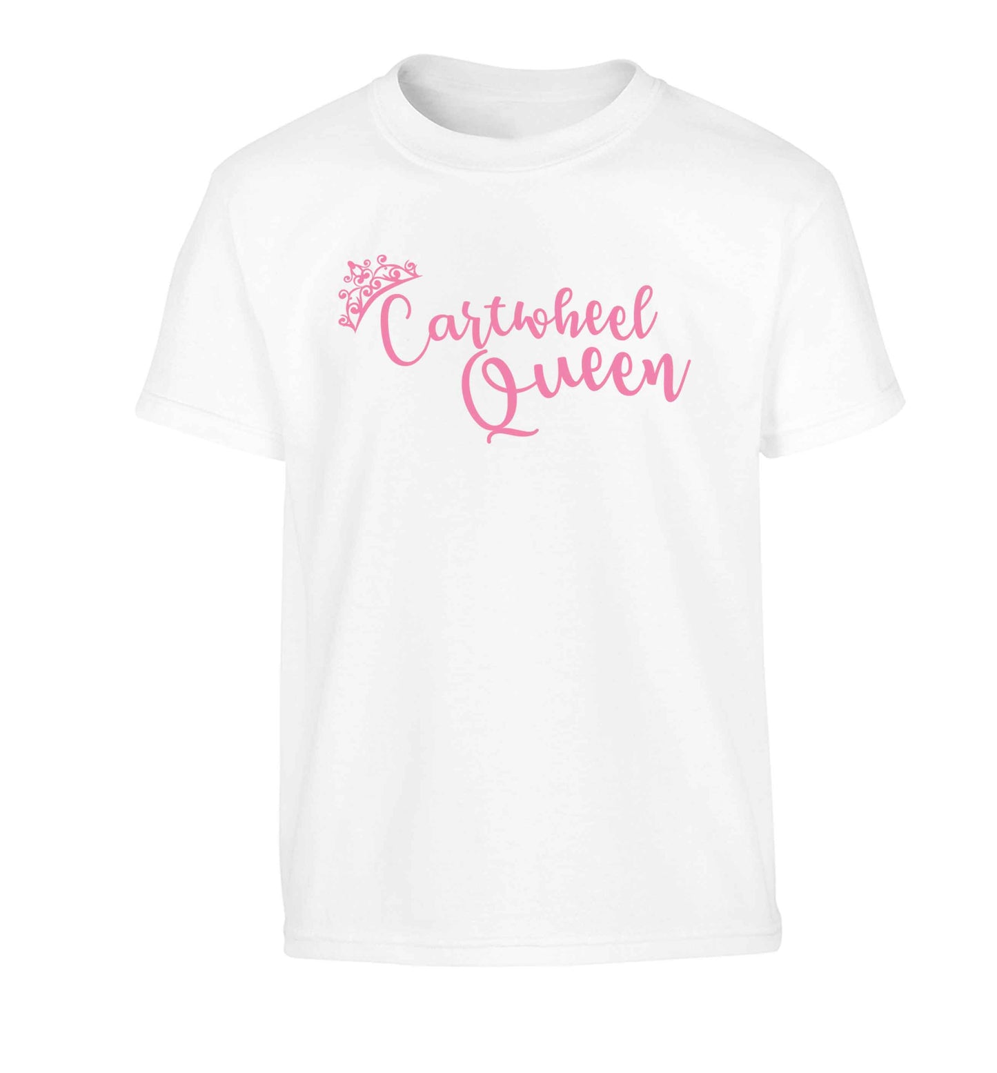 Cartwheel queen Children's white Tshirt 12-13 Years