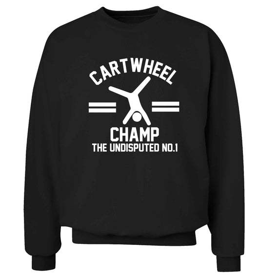 Undisputed cartwheel championship no.1 Adult's unisex black Sweater 2XL