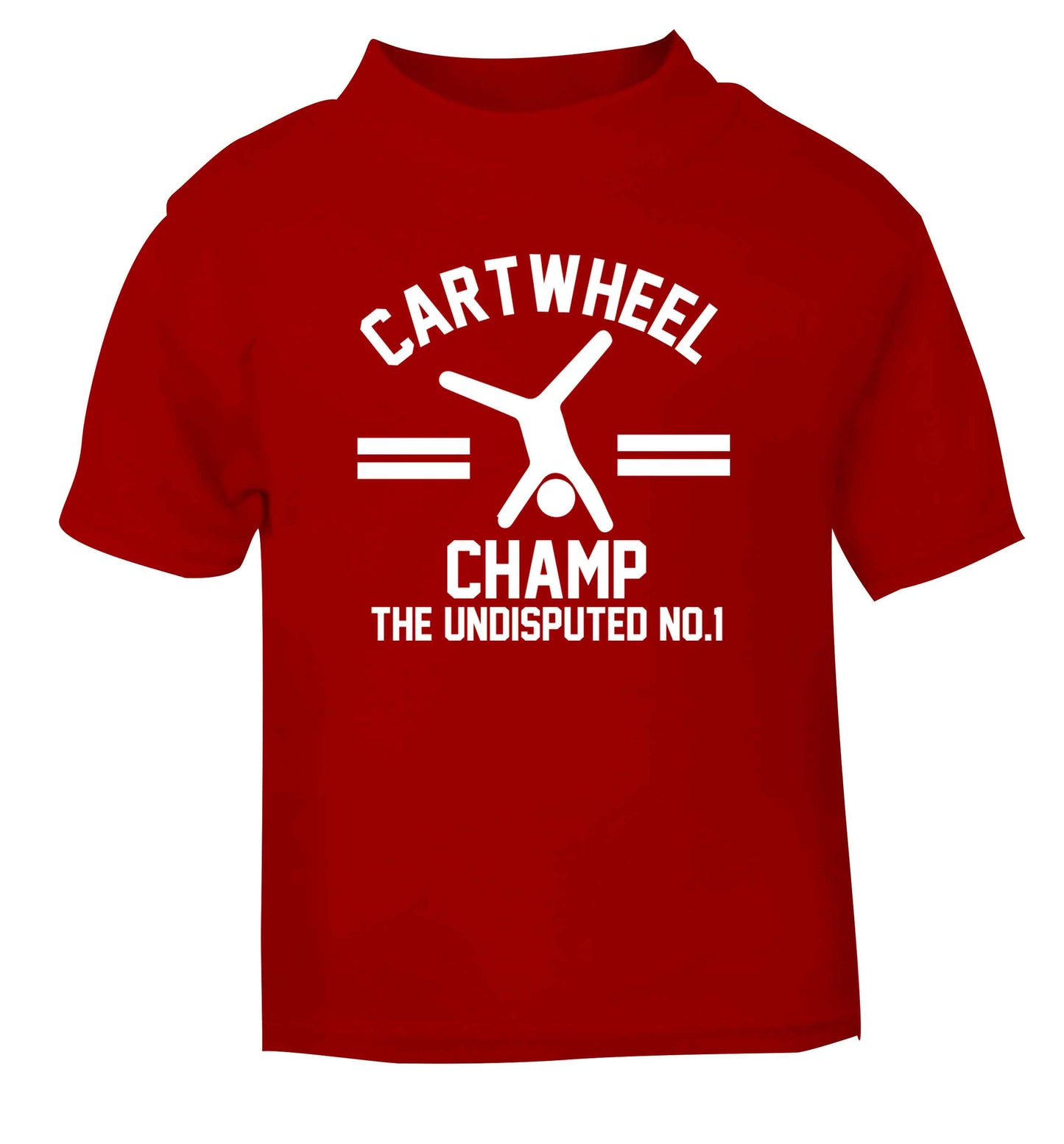 Undisputed cartwheel championship no.1 red Baby Toddler Tshirt 2 Years
