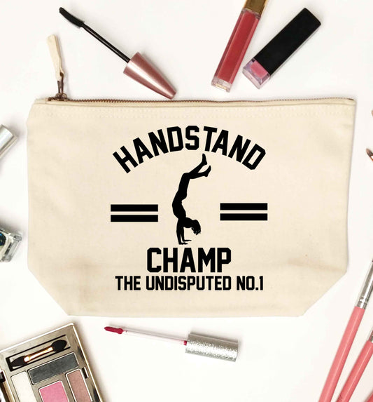 Undisputed handstand championship no.1 natural makeup bag