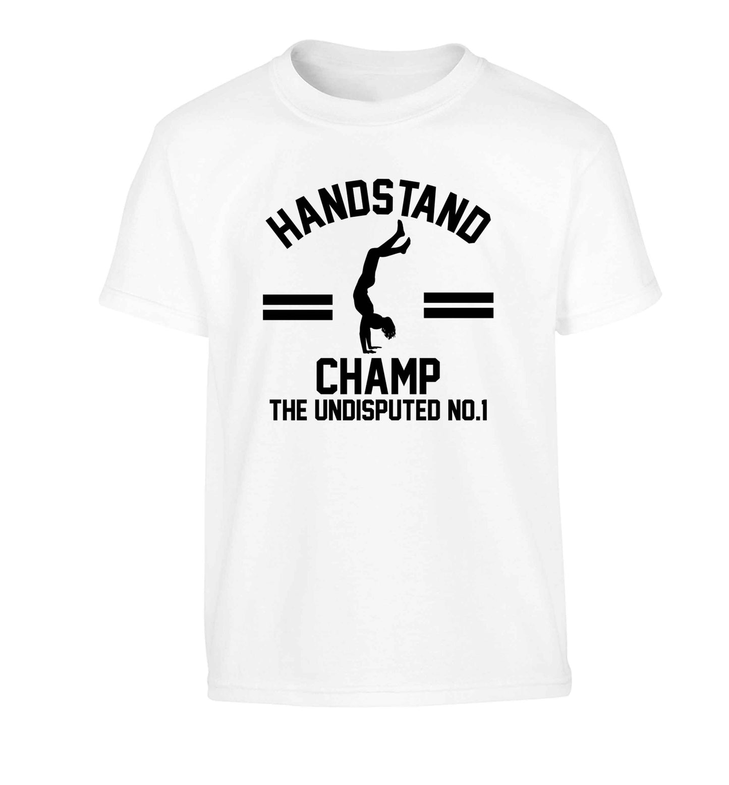 Undisputed handstand championship no.1 Children's white Tshirt 12-13 Years