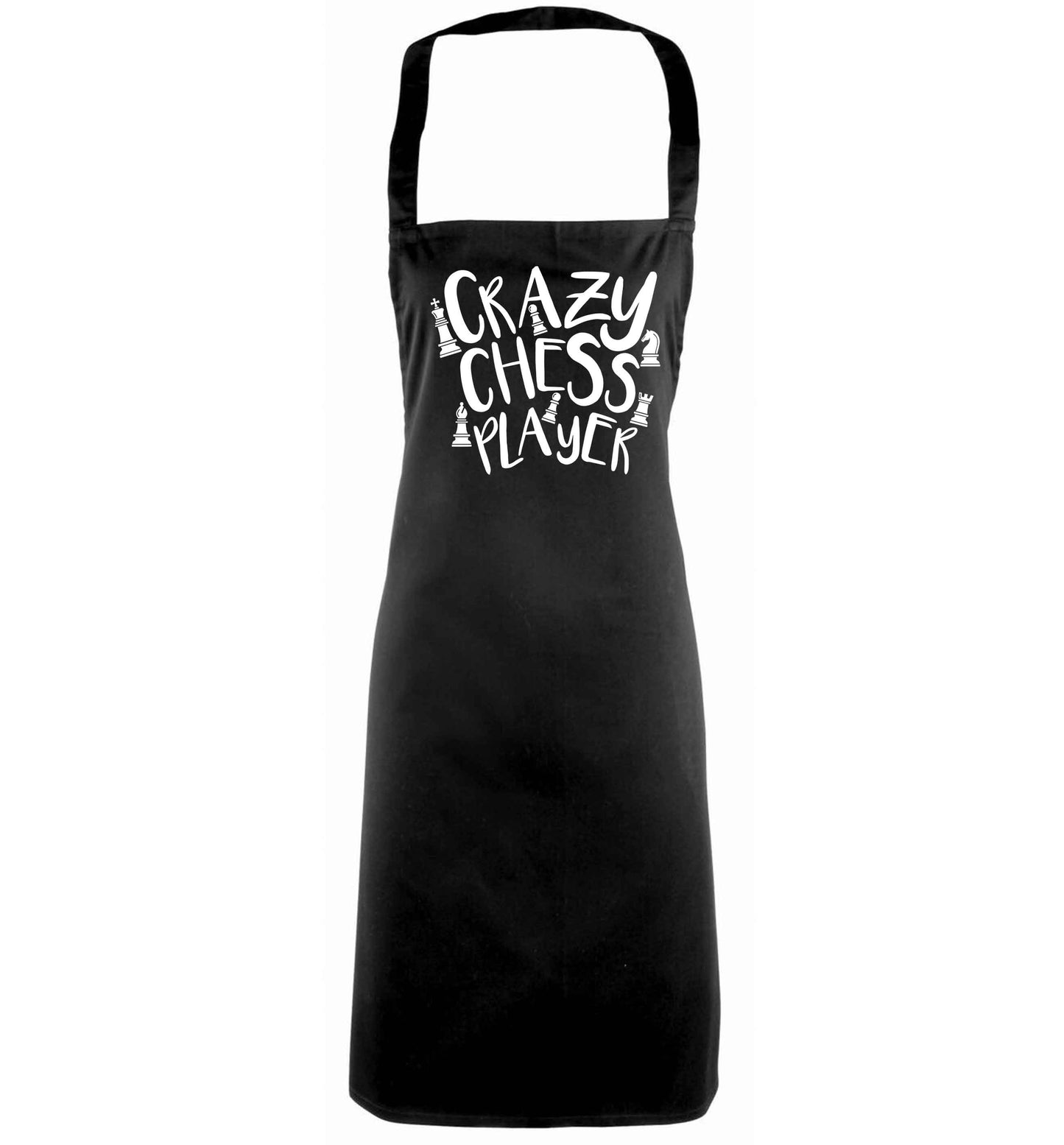 Crazy chess player black apron