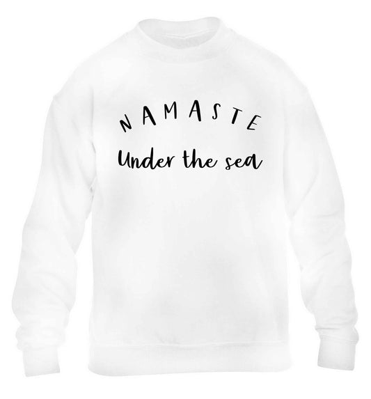 Namaste under the water children's white sweater 12-13 Years